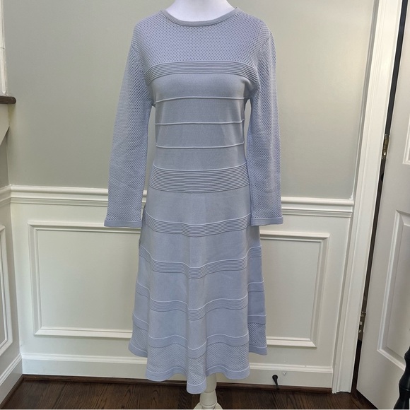 Vince Camuto Eyelet Pointelle Sweater Dress M - Picture 2 of 9